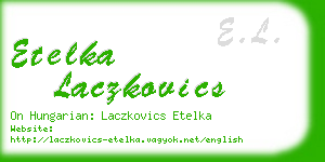 etelka laczkovics business card